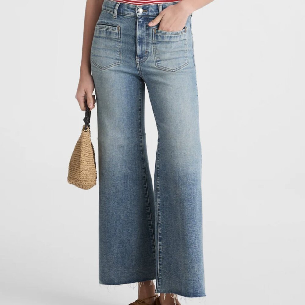 Madewell Flared Wide-Leg Crop Jeans